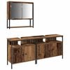vidaXL Badezimmerm&ouml;bel-Set 3 stk. Braun 80 x 30 x 60 cm Holzwerkstoff