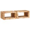 vidaXL Nachttisch 2 pcs Braun 45 x 30 x 24 cm Massivholz Mango