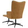 vidaXL Relaxsessel mit Hocker Braun Samt