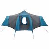 vidaXL Tipi Zelt mit Dach Blau und Grau 492 x 492 x 275 cm Stoff