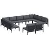 vidaXL Garten-Sofa-Set 11 pcs Anthrazit Stahl