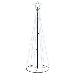 vidaXL LED-Weihnachtsbaum Kegelform Kaltwei&szlig; 108 LEDs 70x180 cm
