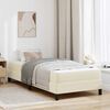 vidaXL Bettrahmen mit Matratze Creme 90 x 200 cm Stoff