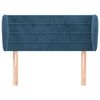 vidaXL Kopfteil mit Ohren Dunkelblau 103x23x78/88 cm Samt