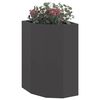 vidaXL Eckpflanzer Schwarz 30 x 30 x 50 cm Stahl