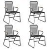 vidaXL Gartenst&uuml;hle 4 Stk. Schwarz 58x59x85,5 cm PVC Rattan