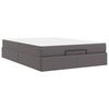 vidaXL Bettgestell mit Matratze mit Matratze 2 pcs Grau PVC