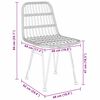 vidaXL Garten Essgruppe 7 pcs Braun Pulverbeschichteter Stahl