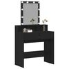 vidaXL Schminktisch mit Regal Schwarz Eichen-Optik 80 x 41 x 144,5 cm