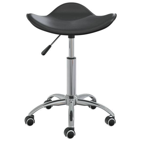 vidaXL Friseur Rollhocker Schwarz Kunstleder