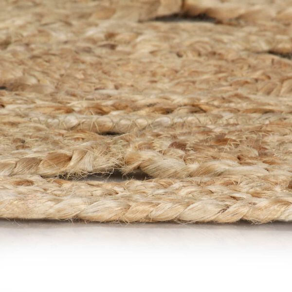 vidaXL Teppich Handgefertigt Jute Geflochten 120 cm
