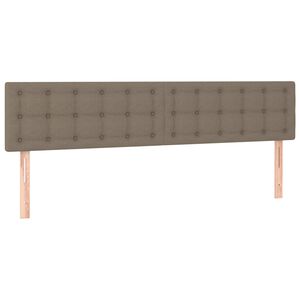 vidaXL Kopfteile Taupe 200x5x78/88 cm Stoff