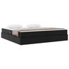 vidaXL Aufbewahrungsbett mit Matratze mit Matratze 2 pcs Schwarz Leder