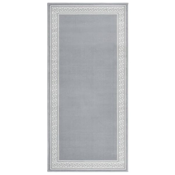 vidaXL Teppichl&auml;ufer BCF Grau mit Motiv 80x150 cm
