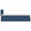 vidaXL Ottoman-Bett mit Matratze & LEDs Blau 80x200 cm Stoff