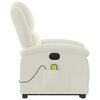 vidaXL Massagesessel mit Aufstehhilfe Elektrisch Creme Samt