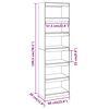 vidaXL B&uuml;cherregal/Raumteiler 60x30x199,5 cm Massivholz Kiefer