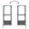 vidaXL TV-Wandschrank mit LED-Leuchten Grau Sonoma 30,5x35x70 cm