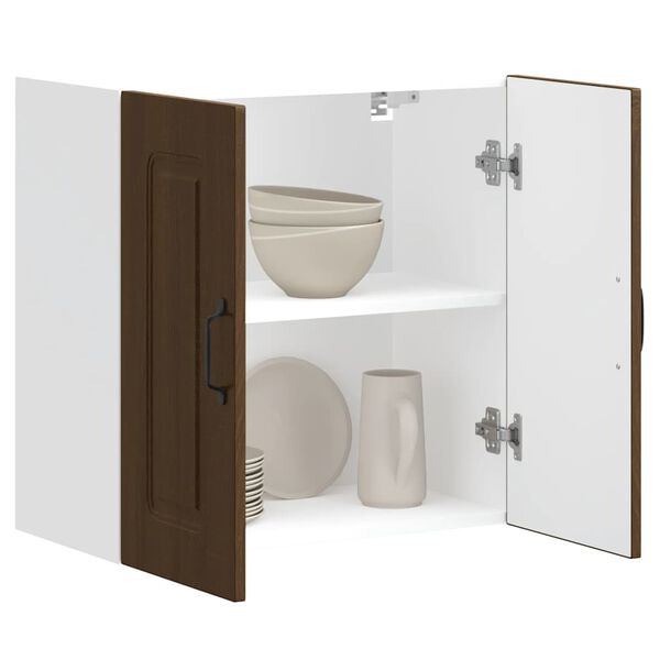 vidaXL K&uuml;chen-H&auml;ngeschrank Kalmar Braun Eichen-Optik Holzwerkstoff