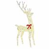 vidaXL Rentierfamilie mit 300 LEDs 3 pcs Warmwei&szlig; 67 x 26 x 127 cm PET
