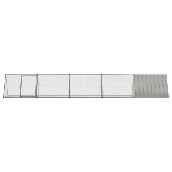 vidaXL Kaninchenk&auml;fig Grau 504,5x80,5x71 cm Verzinkter Stahl