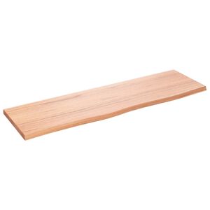 vidaXL Wandregal Hellbraun 100x30x2 cm Massivholz Eiche Behandelt