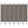 vidaXL 6-tlg. Paravent Anthrazit 240x200 cm Stoff
