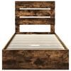 vidaXL Aufbewahrungsbett Ger&auml;ucherte Eiche 90 x 200 cm Holzwerkstoff