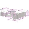 vidaXL Gartensofa-set mit Kissen 10 pcs Beige und Creme Poly Rattan