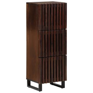 vidaXL Highboard Braun 40x34x110 cm Massivholz Mango