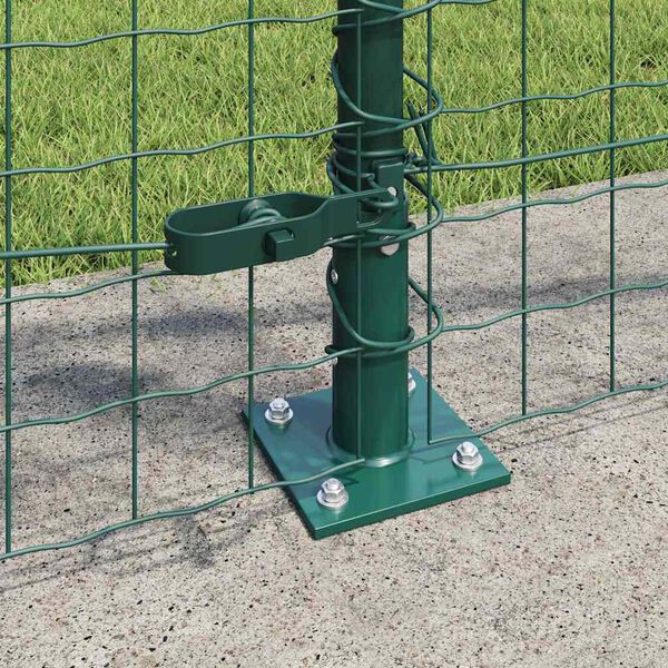 vidaXL Zaunpfosten 7 pcs Gr&uuml;n Stahl