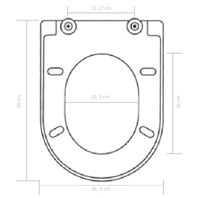 vidaXL Toilettensitz mit Absenkautomatik und Quick-Release-Design Weiß