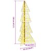 vidaXL Weihnachtsbaum mit 100 LEDs Warmes Weiß 120 cm PET