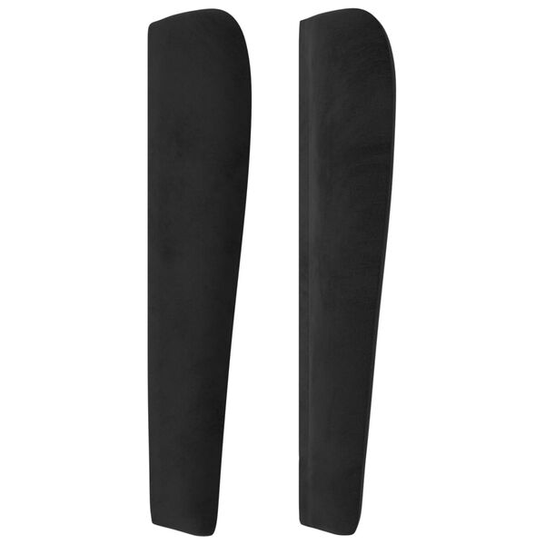vidaXL Kopfteil mit Ohren Schwarz 83x23x118/128 cm Samt