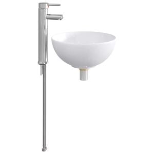 vidaXL Waschbecken f&uuml;rs Badezimmer Chrom 32 x 32 x 13 cm Metall