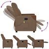 vidaXL Massagesessel Braun Stoff