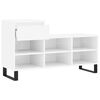vidaXL Schuhregal Hochglanz-Wei&szlig; 102x36x60 cm Holzwerkstoff