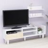 Homemania TV-Schrank-Set Lena 148,2x29,5x45 cm Wei&szlig; und Eichen-Optik