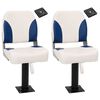 vidaXL Bootssitze mit Podest 2 Stk. 360&deg; Drehbar