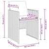 vidaXL Garten Essgruppe 5 pcs Schwarz Poly-Rattan