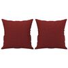 vidaXL 3-Sitzer-Sofa mit Kissen Weinrot 180 cm Stoff