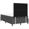 vidaXL LED Boxspringbett Dunkelgrau und Wei&szlig; 120 x 190 cm Cordstoff