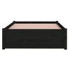 vidaXL Massivholzbett Schwarz 90x190 cm