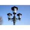 vidaXL Gartenlaterne 3-flammig 215 cm Dunkelgr&uuml;n/Schwarz Aluminium