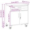 vidaXL Werkbank mit Schubladen 2 pcs Rot und Grau 75 x 45 x 85 cm