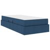 vidaXL Aufbewahrungsbett mit Matratze Blau 90 x 190 cm Polyester