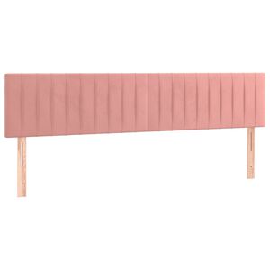 vidaXL Kopfteile Rosa 160x5x78/88 cm Samt