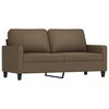 vidaXL 3-tlg. Sofagarnitur mit Kissen Braun Stoff