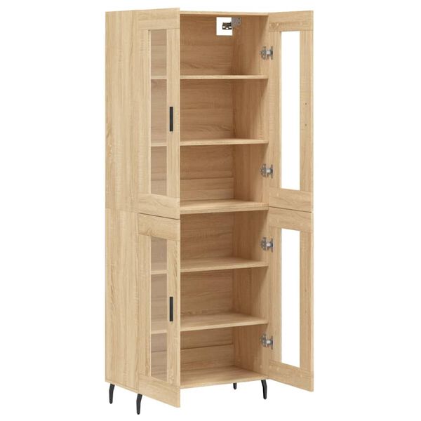 vidaXL Highboard Sonoma-Eiche 69,5x34x180 cm Holzwerkstoff