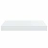 vidaXL Schweberegale 2 Stk. Hochglanz-Wei&szlig; 40x23x3,8 cm MDF